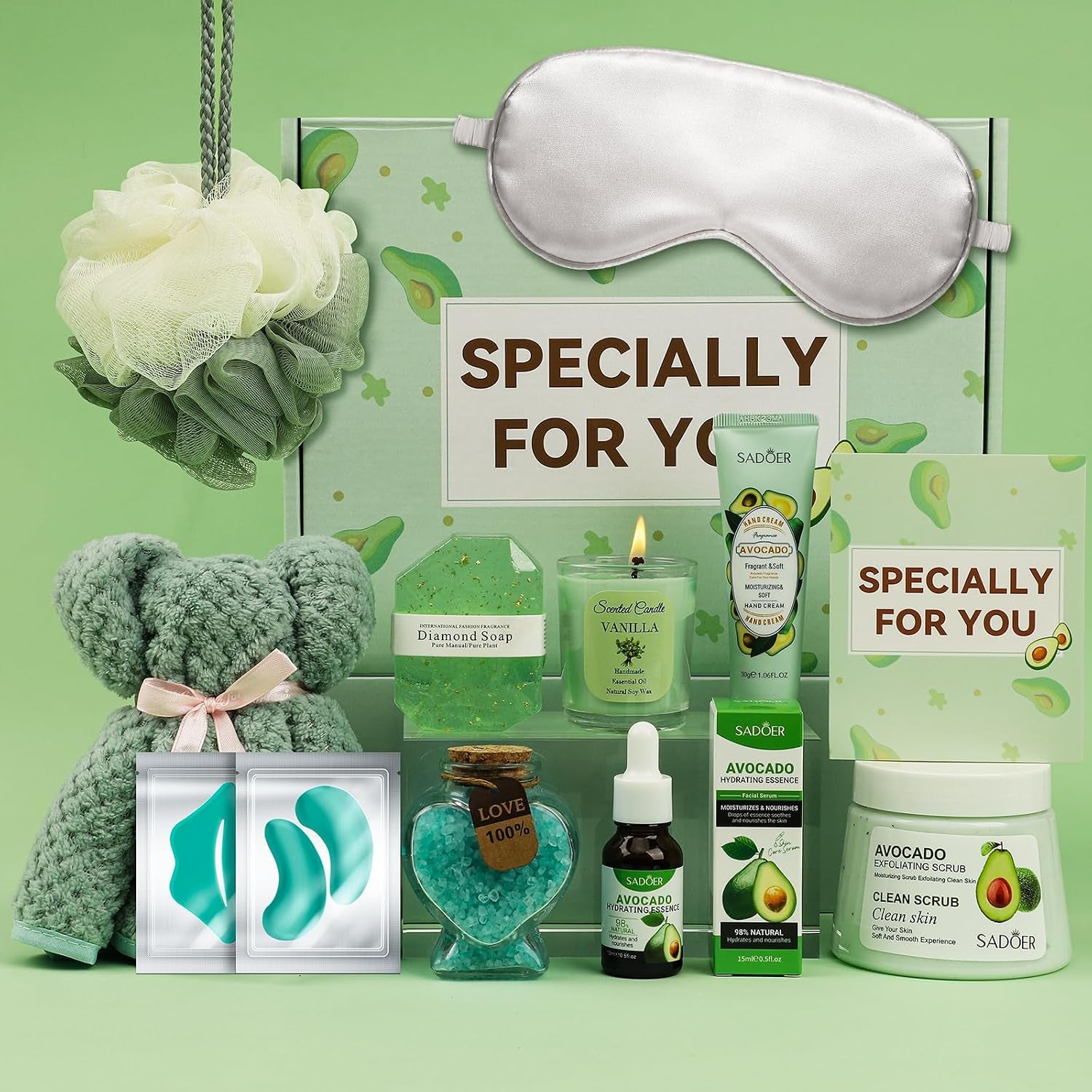 Spa Gifts Set Unique Bath Gift Set for Women Self Care Gifts Relaxing Spa Gifts Bath Spa Gift Basket for Women with Care Package Home Spa Products for Birthday Gifts