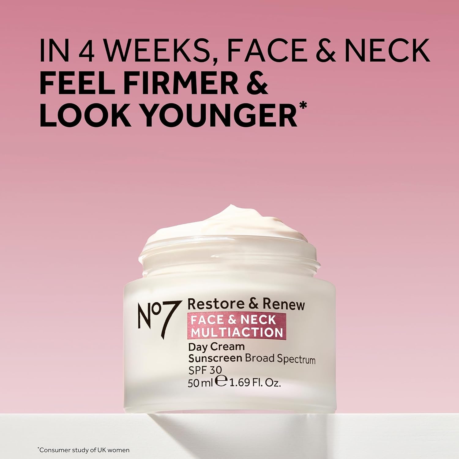 No7 Restore & Renew Face & Neck Multi Action Skincare System, Pack of 1 | Includes SPF 30 Day Cream, Anti-Aging Facial Serum & Hydrating Night Cream, Vitamin C, Hyaluronic Acid & Collagen Peptides
