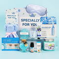 Spa Gifts Set Unique Bath Gift Set for Women Self Care Gifts Relaxing Spa Gifts Bath Spa Gift Basket for Women with Care Package Home Spa Products for Birthday Gifts (Blueberry)