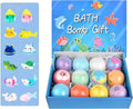 Bath Bombs for Kids, 12PCS Bath Bombs with Toy Inside, Ocean Themed Bathbombs with Surprise, Fizzy Balls with Natural and Organic Ingredients, Birthday Gift for Girls Boys Kids