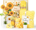 Birthday Gifts for Women Sunflower Pamper Gift,Get Well Soon 14Pcs Self Care Gifts for Women,Thinking of You Inspirational Relaxation Gift Baskets,Recovery Present,Feel Better Set for Her Mom Sister