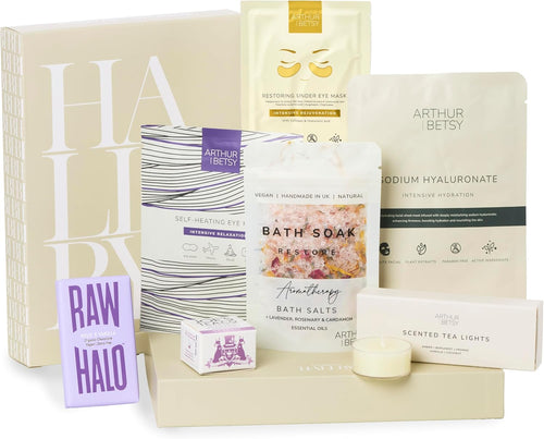 Hallby - Luxury Pamper Box Set, Relaxation Gifts for Women, Pamper Hamper, Birthday Box, Self Care for Her, Friend Gift