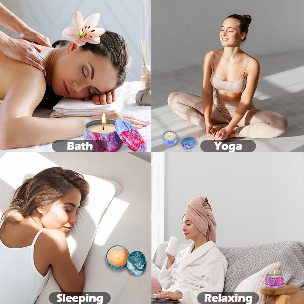 SUPERSUN 6 Bath Bombs Gift Set: 3 Scented Candles Sets, Perfect for Bubble and SPA, Best Gifts Ideas for Women Christmas Birthday Girls Her Valentines Day Mum Mothers Teenage Friends