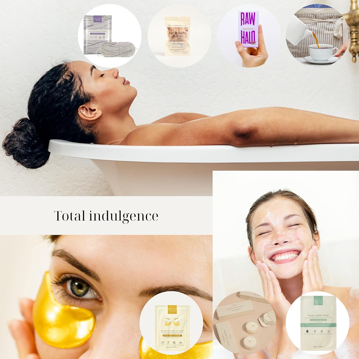 Hallby - Luxury Pamper Box Set, Relaxation Gifts for Women, Pamper Hamper, Birthday Box, Self Care for Her, Friend Gift