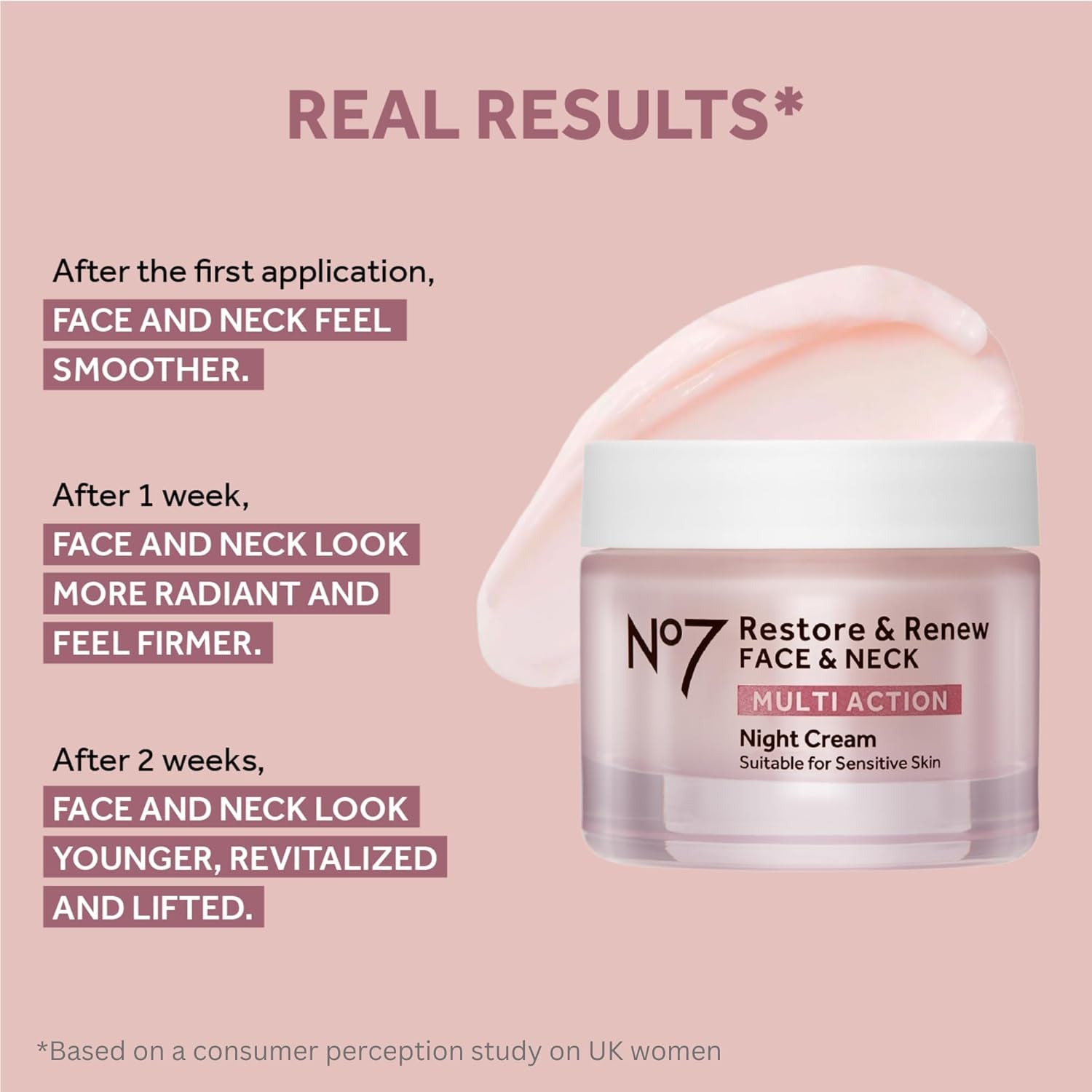 No7 Restore & Renew Face & Neck Multi Action Skincare System, Pack of 1 | Includes SPF 30 Day Cream, Anti-Aging Facial Serum & Hydrating Night Cream, Vitamin C, Hyaluronic Acid & Collagen Peptides