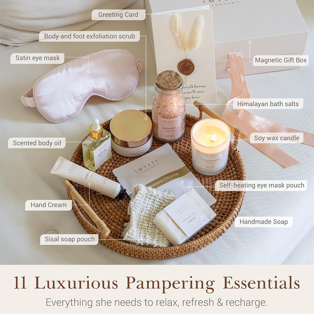 Birthday Gifts for Women - Luxury Pamper Hamper Spa Bath Gift Set for Her | Pamper Gifts for Women in Ladies Gift-Ready Box; Bath Set for Christmas, Anniversary, Valentine'S, Mother'S Day & Self Care